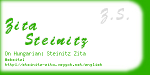 zita steinitz business card